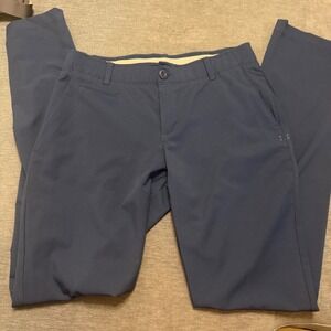 Under Armour Womens Golf Pants Navy Blue Fitted Straight Leg Performance Size 2